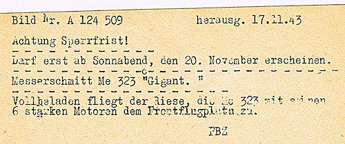 Naam: Foto 397a. Me 323 D-6 (RF+XM, WNr. 1139. Persfoto, 1943, az kopie.jpeg
Bekeken: 540
Grootte: 277,7 KB