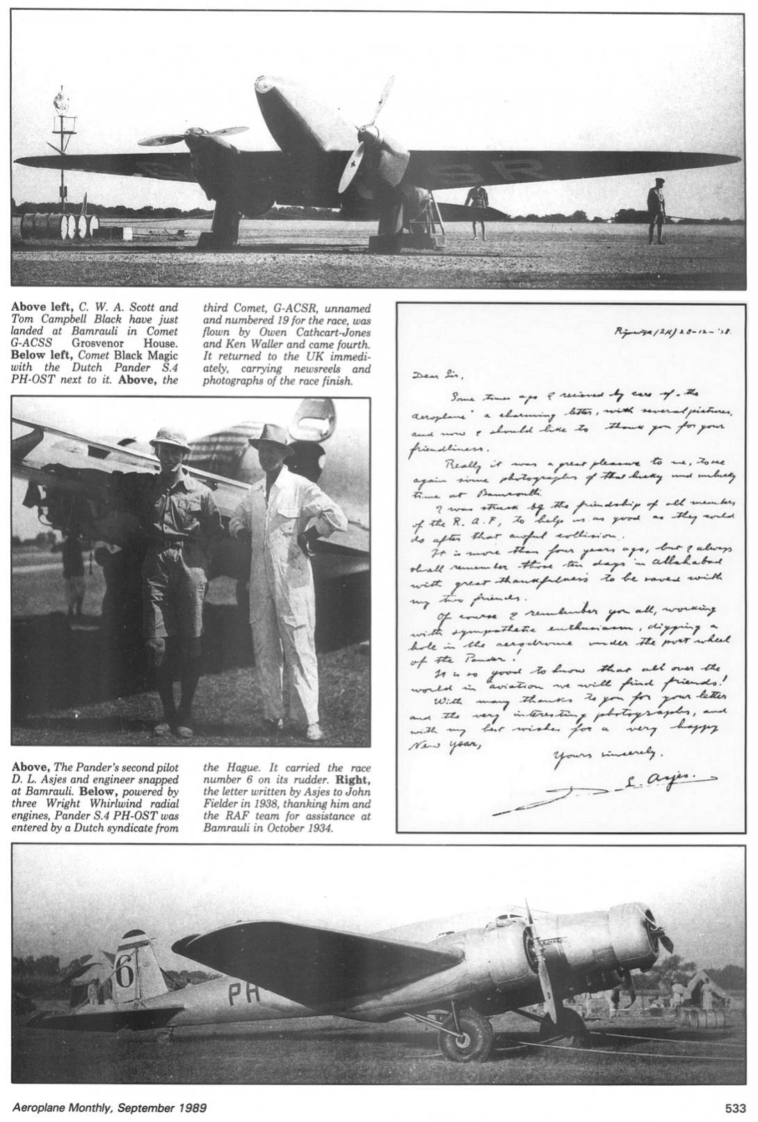 Naam: Pander Postjager & DH.88 Comet at Allahabad Oct1934 (Aeroplane Monthly Sept 1989 p.533).jpg
Bekeken: 446
Grootte: 229,9 KB
